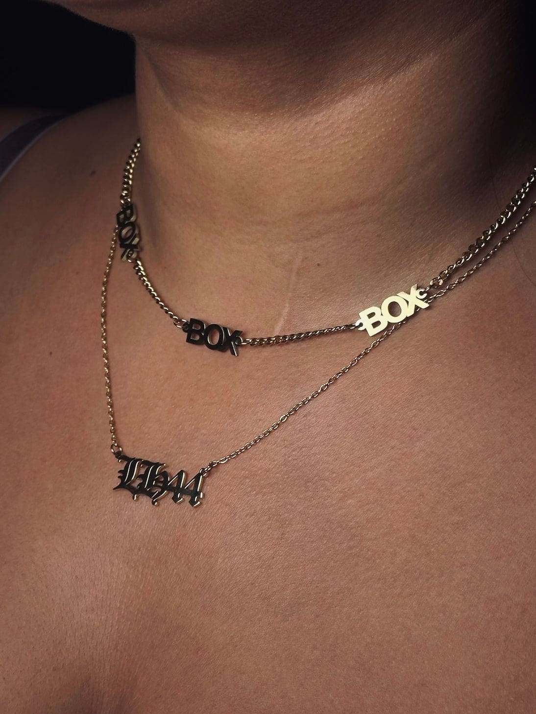 Driver Initials and Numbers | Old English Necklace