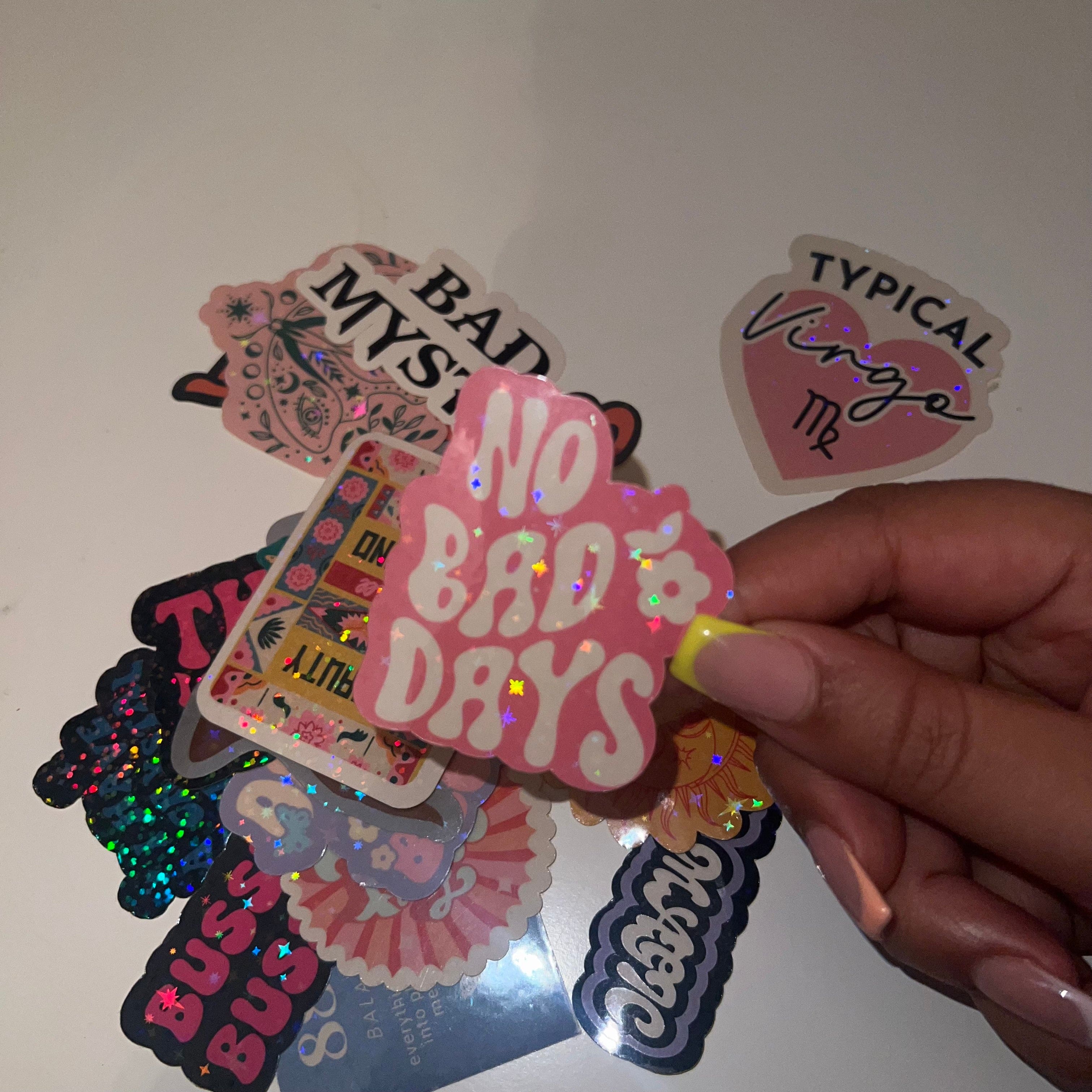 No Bad Days Glitter Sticker