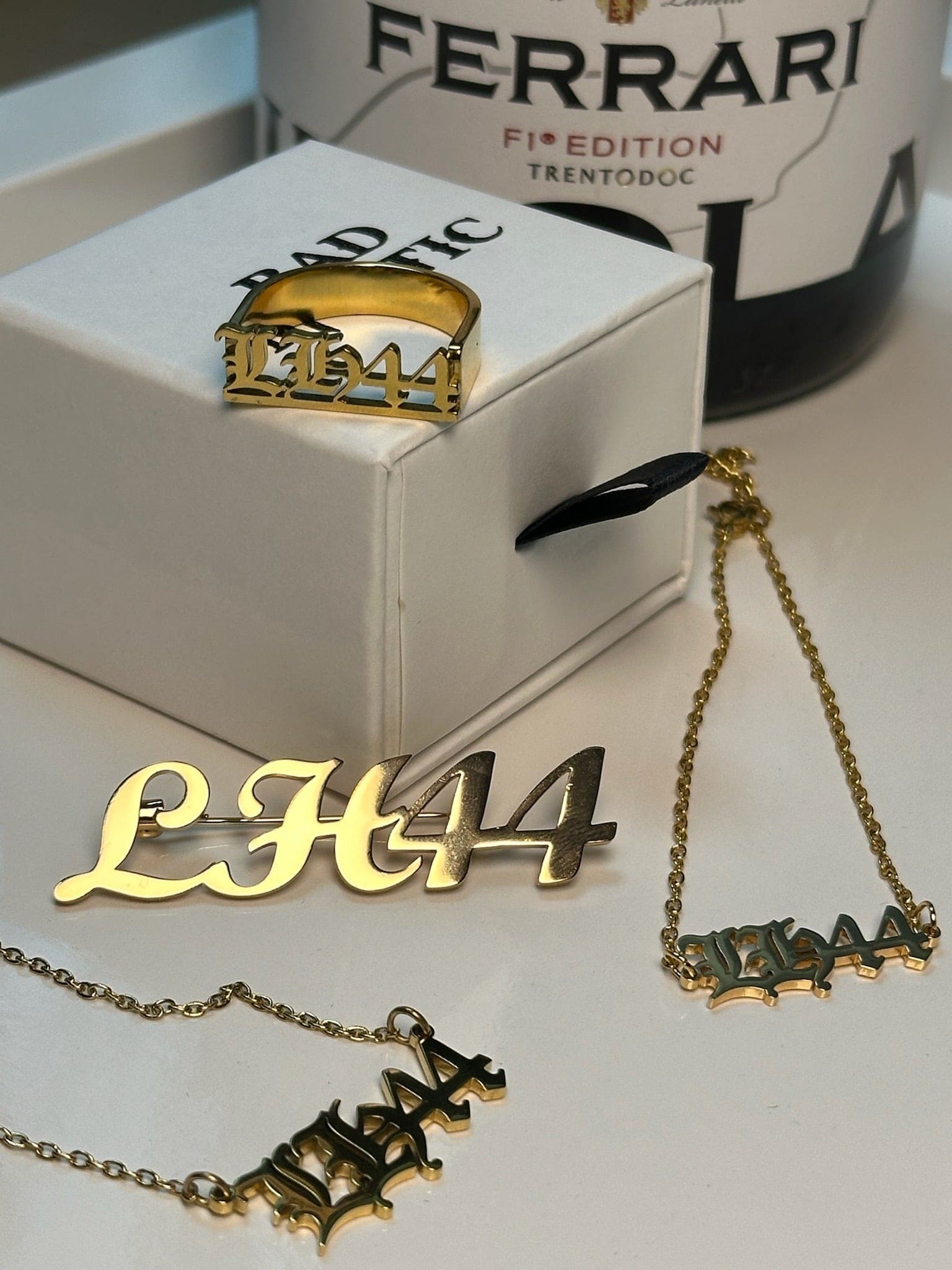 Driver Initials and Numbers | Old English Bracelet