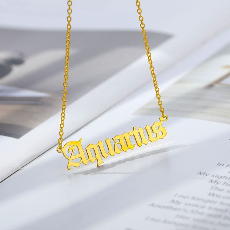 Zozo Star Sign Script Necklace - Bad Mystic