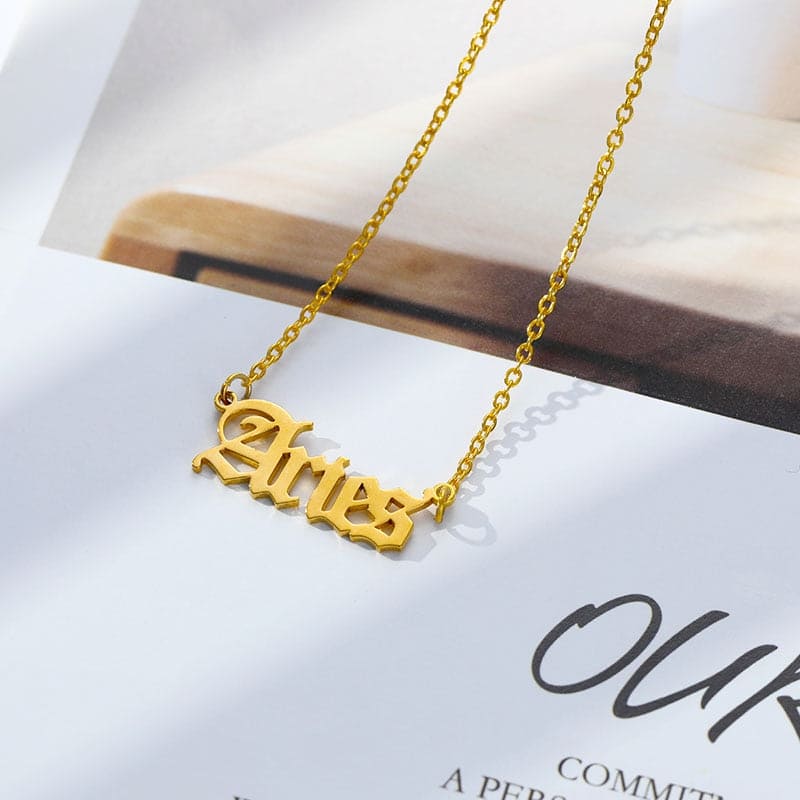 Zozo Star Sign Script Necklace - Bad Mystic