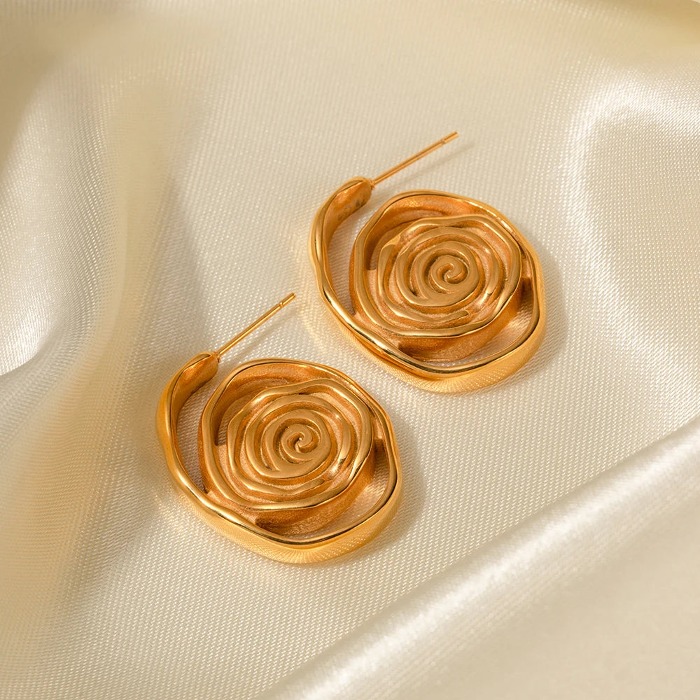 Sera Spiral Stud Earrings