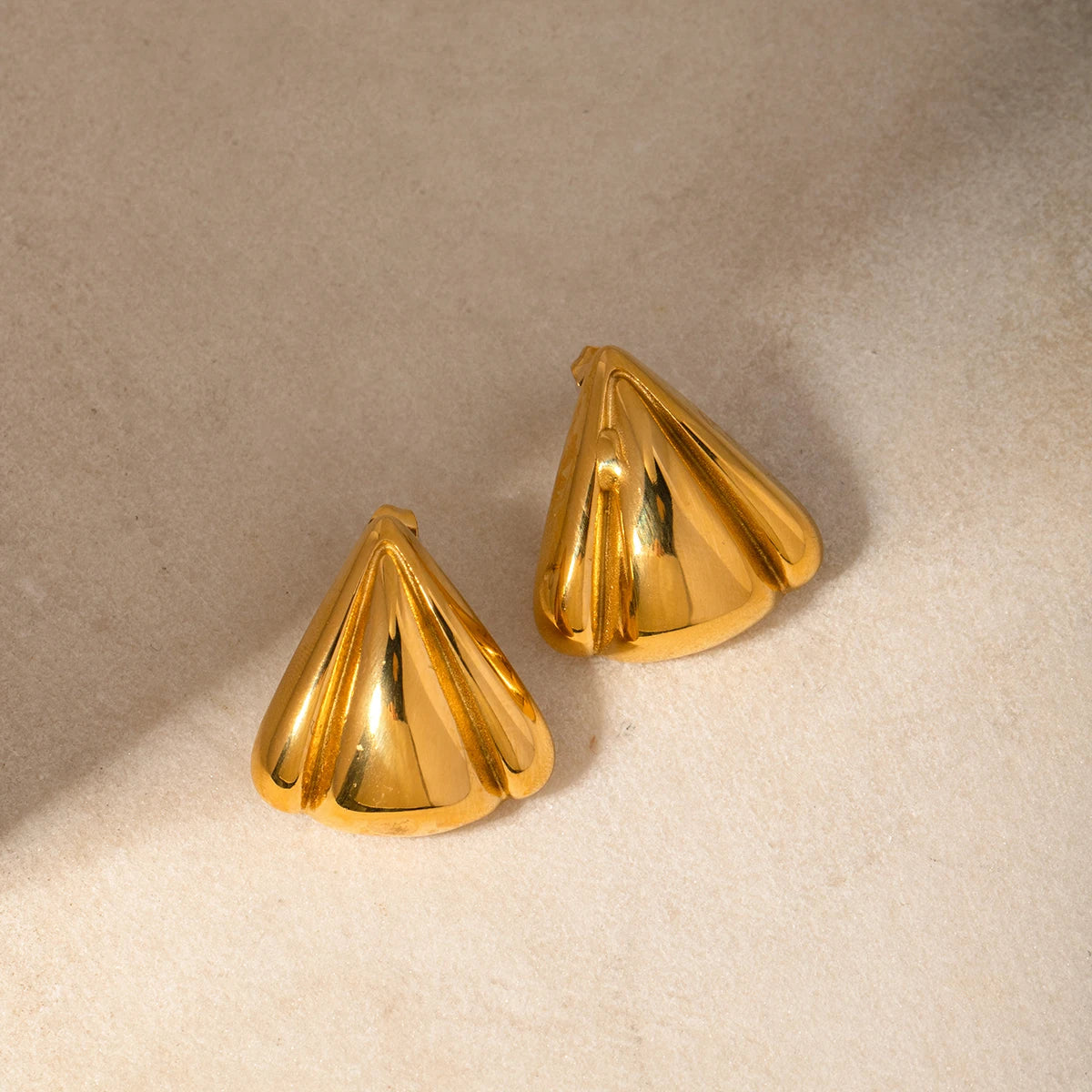 Georgia Geometric Triangle Stud Earrings