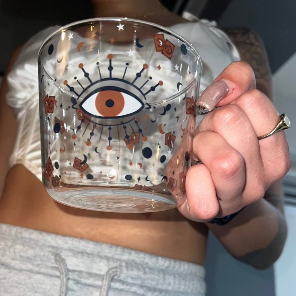 All Seeing Eye and Winking Sun Glass Mugs - Bad Mystic