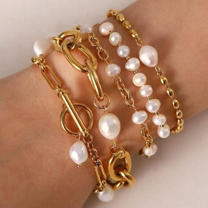 Infinity Natural Pearl Bracelet - Bad Mystic