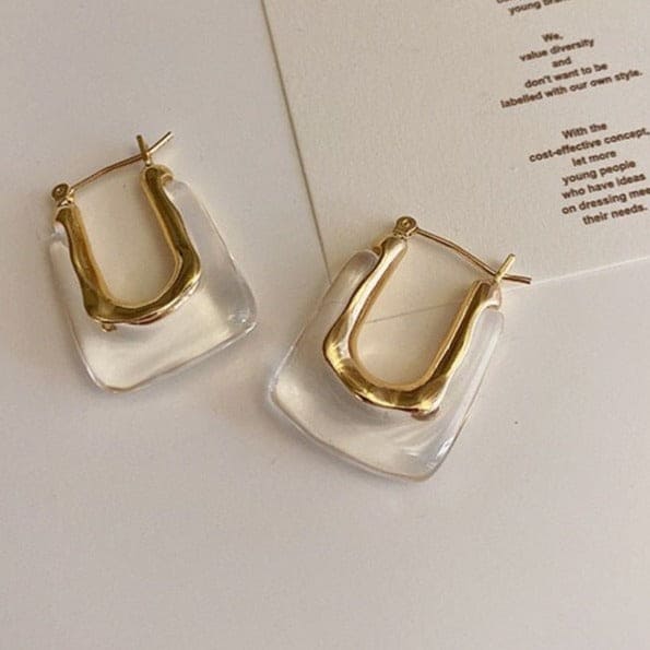 Sahara Resin Hoop Earrings - Bad Mystic