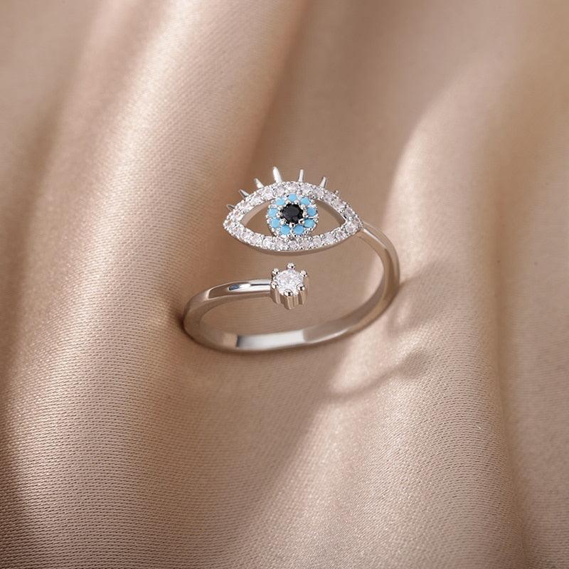 Cassie Evil Eye Adjustable Ring - Bad Mystic