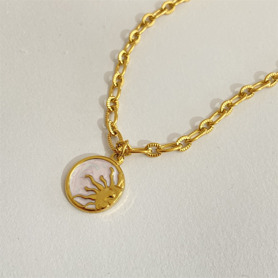 Raina Sun and Moon Pendants Necklaces - Bad Mystic