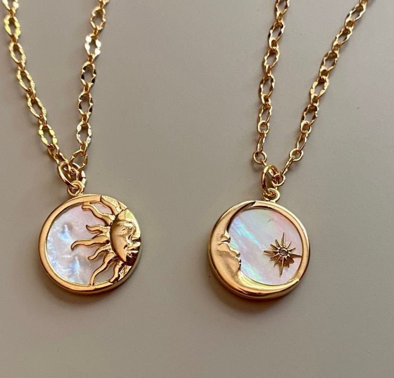 Raina Sun and Moon Pendants Necklaces - Bad Mystic