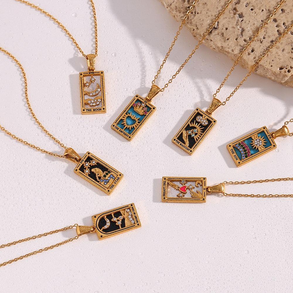 The Seven Spells - Tarot Card Necklaces - Bad Mystic