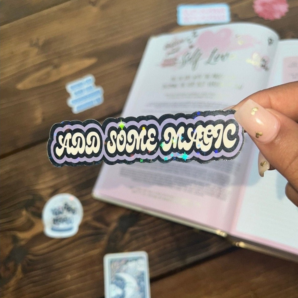 Add Some Magic Glitter Sticker | Mystical Stickers For Journalling and Laptop Decals - Bad Mystic
