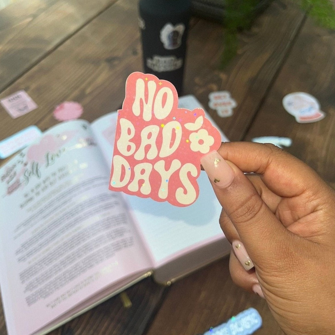 No Bad Days Glitter Sticker | Mystical Stickers For Journalling and Laptop Decals - Bad Mystic