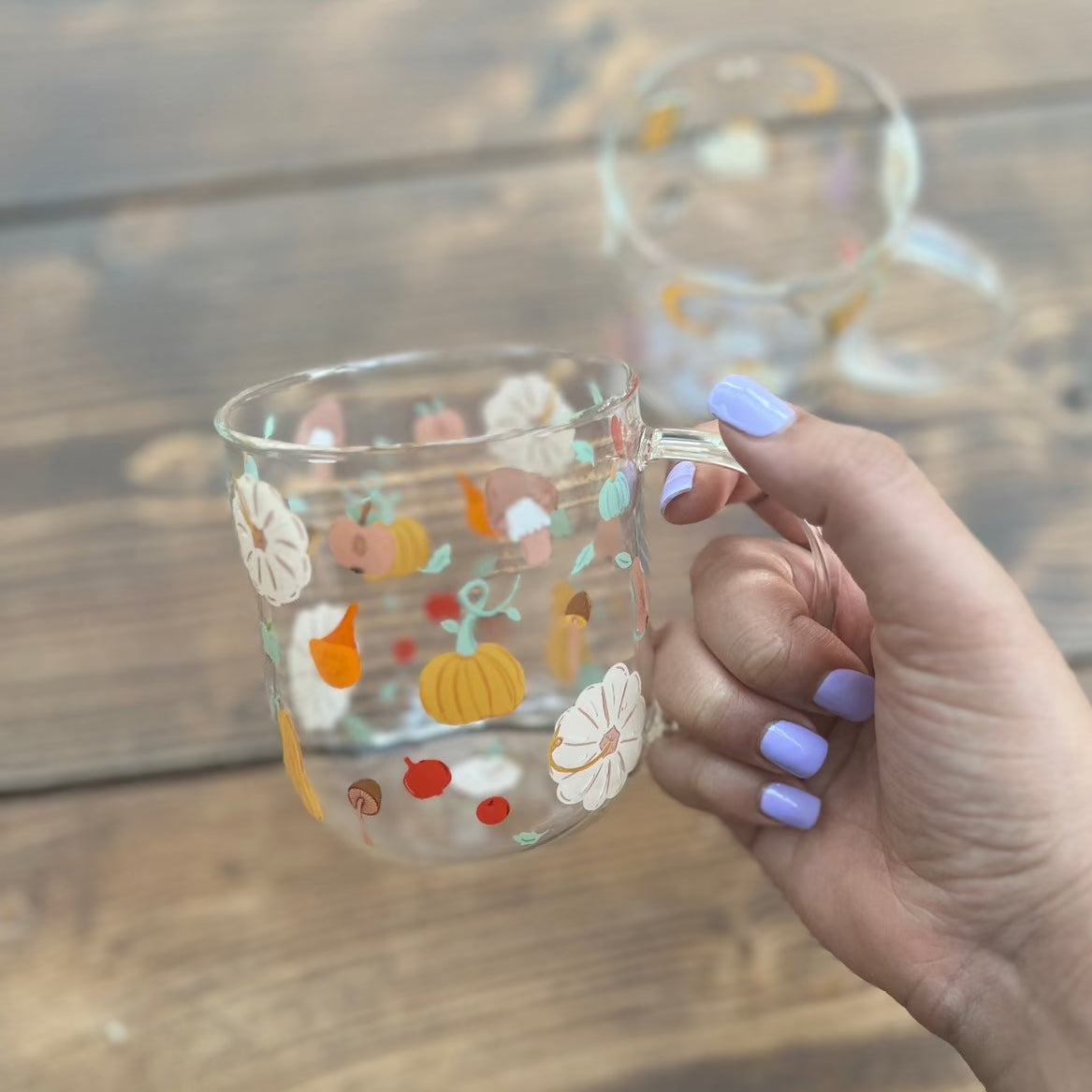 Pretty Pumpkin Glass Mug - Bad Mystic